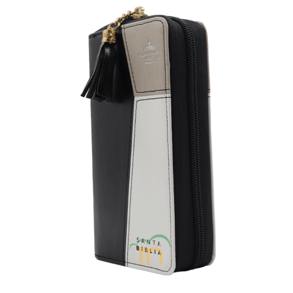 Biblia chequera RVR60 - Contempo tricolor negro - Cierre - Índice - Image 2