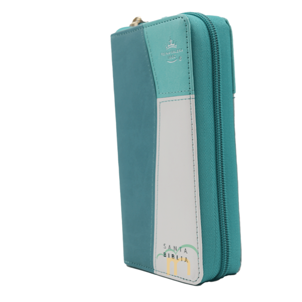 Biblia chequera RVR60 - Contempo tricolor turquesa - Cierre - Índice - Image 2