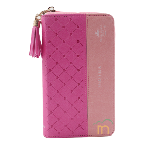 Biblia chequera RVR60 - Horizonte fucsia rosa - Cierre