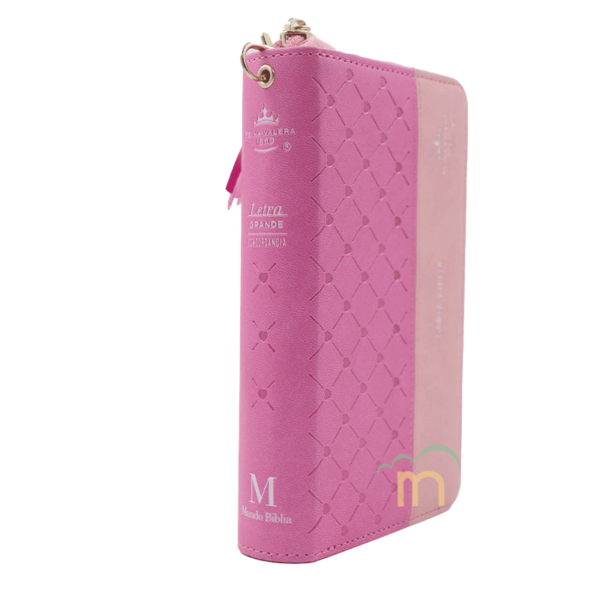 Biblia chequera RVR60 - Horizonte fucsia rosa - Cierre - Image 3