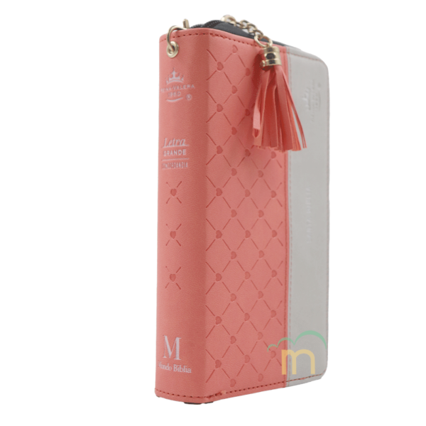 Biblia chequera RVR60 - Horizonte coral gris - Cierre - Image 3