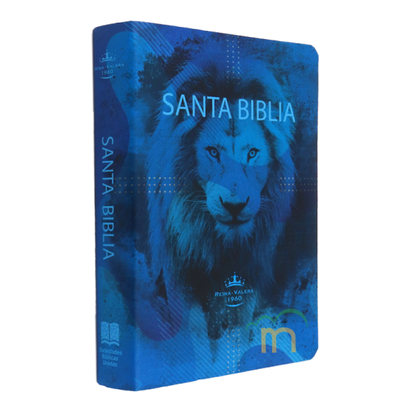 Biblia mediana RVR60 - León azul Semiflexible - Image 2