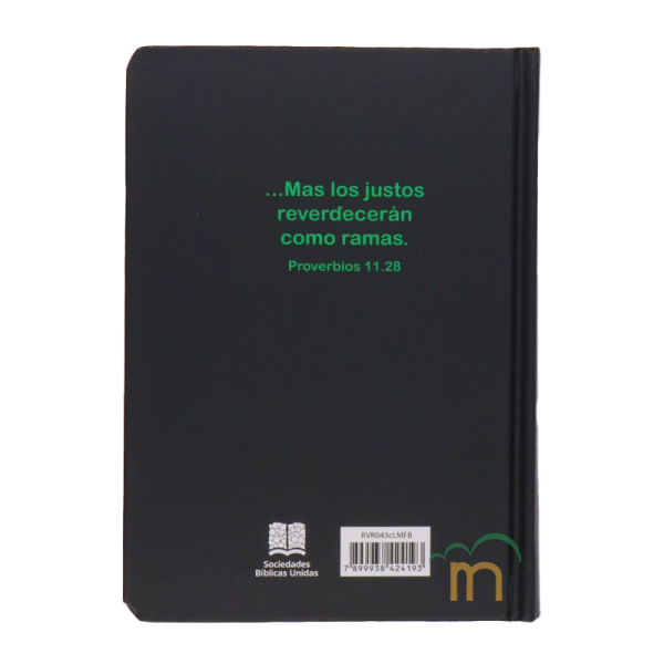 Biblia chica RVR60 - Negro con flores - Tapa dura - Image 4