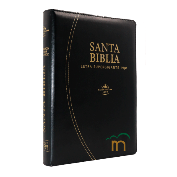 Biblia grande letra supergigante RVR60 - Negro - Cierre - Índice - Image 2