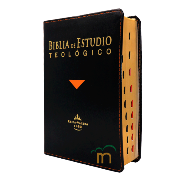 Biblia de estudio teológico RVR60 - Negra - Tamaño manual - Índice - Image 2