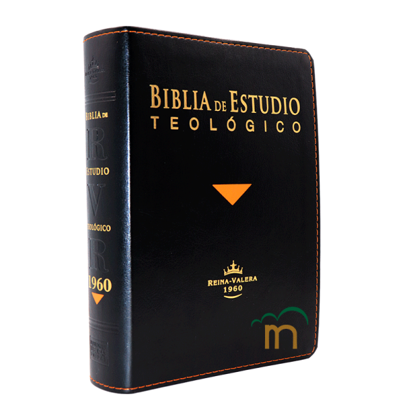 Biblia de estudio teológico RVR60 - Negra - Tamaño manual - Índice - Image 3