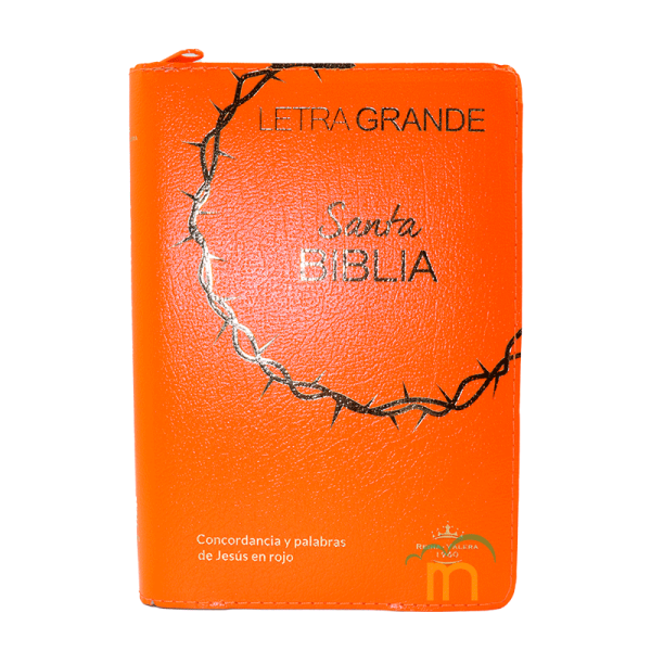 Biblia mediana letra grande RVR60 - Covertex - Corona Naranja - Índice