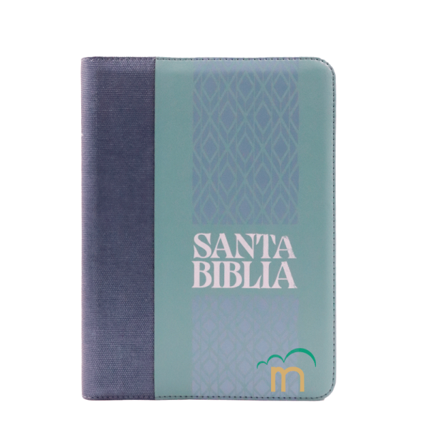 Biblia grande letra gigante RVR60 - QR Azul Menta - Cierre