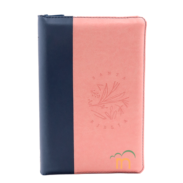 Biblia manual letra grande RVR60 - QR Rosa Azul - Cierre