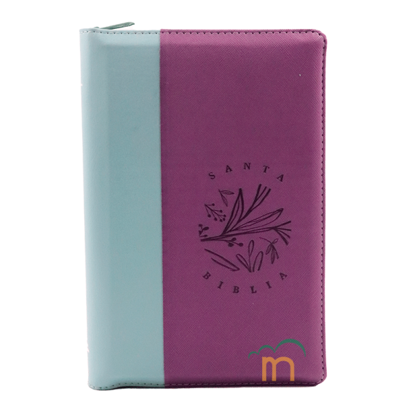 Biblia manual letra grande RVR60 - QR Morado Verde - Cierre