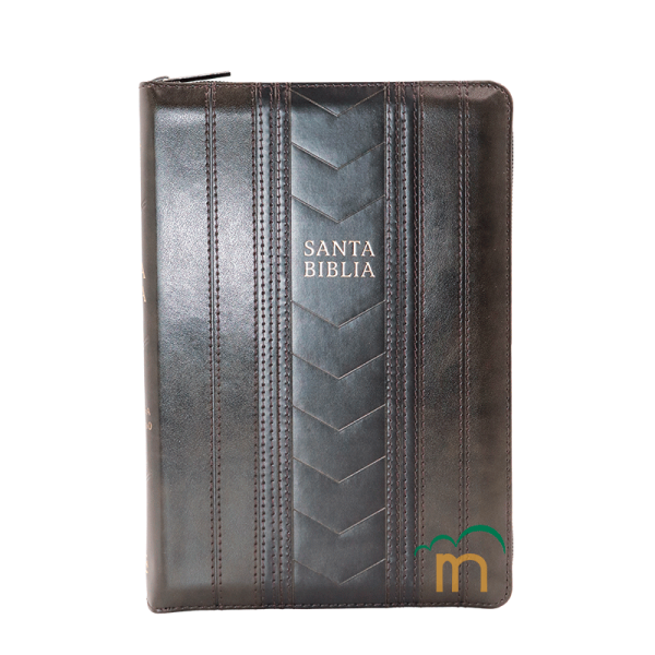 Biblia manual letra gigante RVR60 - Negro - Cierre - Índice