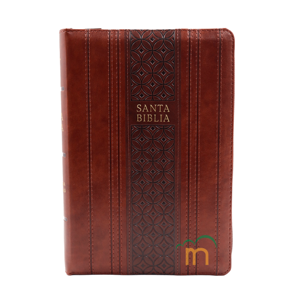 Biblia manual letra gigante RVR60 - Marrón - Cierre - Índice