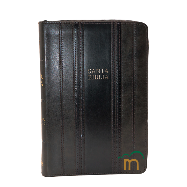Biblia manual letra grande RVR60 - Negro - Cierre - Índice