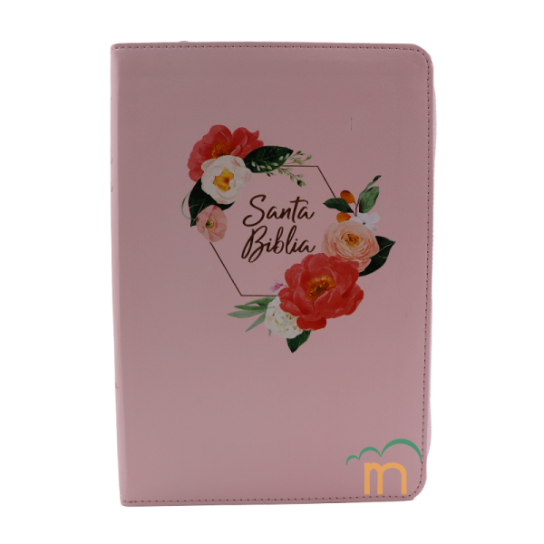 Biblia manual letra grande RVR60 - Durazno - Cierre - Índice