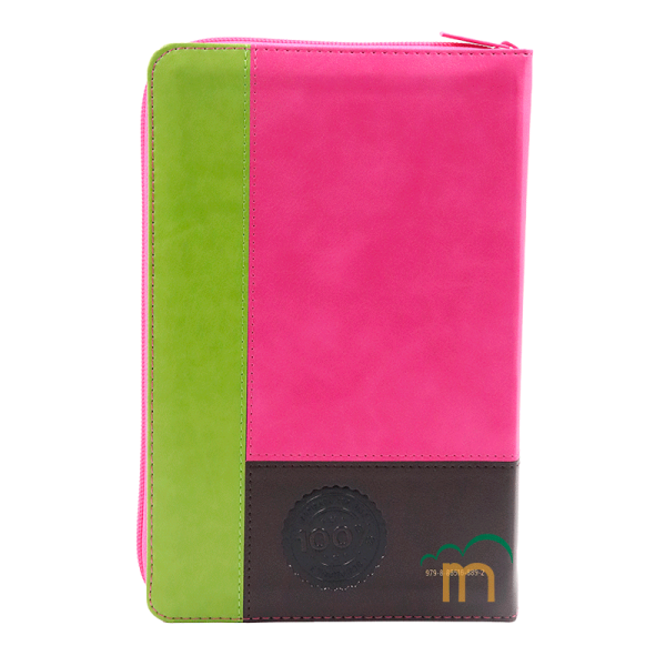 Biblia manual letra grande RVR60 - Inspiración Flores Marrón Fucsia Lima - Cierre – Índice - Image 4