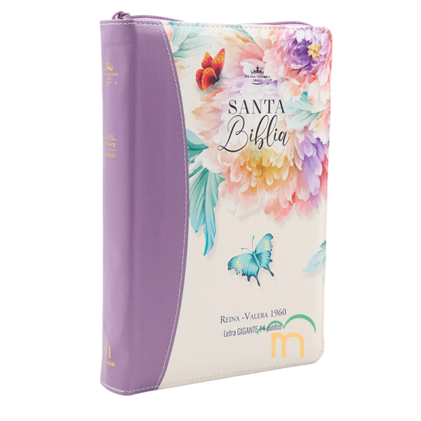 Biblia manual letra gigante RVR60 - Jardín Lila - Cierre – Índice - Image 2