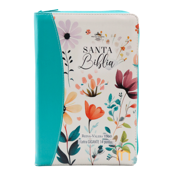 Biblia manual letra gigante RVR60 - Jardín Turquesa - Cierre – Índice