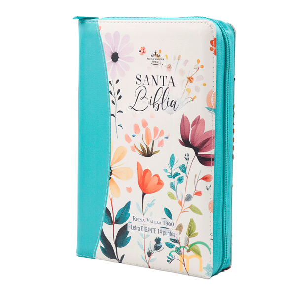 Biblia manual letra gigante RVR60 - Jardín Turquesa - Cierre – Índice - Image 2