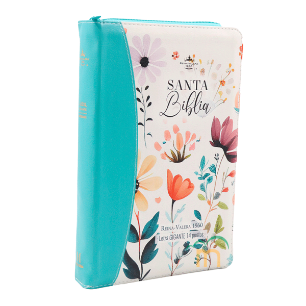 Biblia manual letra gigante RVR60 - Jardín Turquesa - Cierre – Índice - Image 3