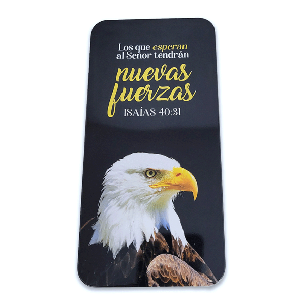 Caja Metálica con Llavero, Bolígrafo, y Tarjeta: Nuevas fuerzas - Isaías 40:31