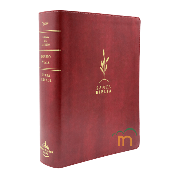 Biblia de Estudio Diario Vivir Letra grande RVR60 - Vino tinto - Image 3