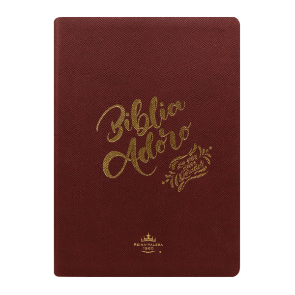Biblia Adoro RVR60 - Vino - Imitación piel