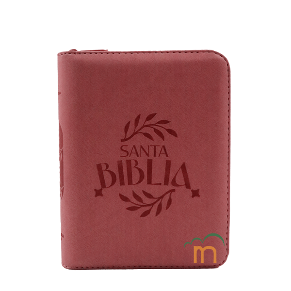 Biblia chica letra chica 8 puntos RVR60 - QR Rosa - Cierre