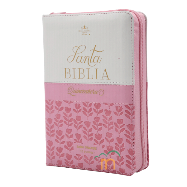 Biblia quinceañera RVR60 - Rosa blanco - Cierre - Índice - Image 2