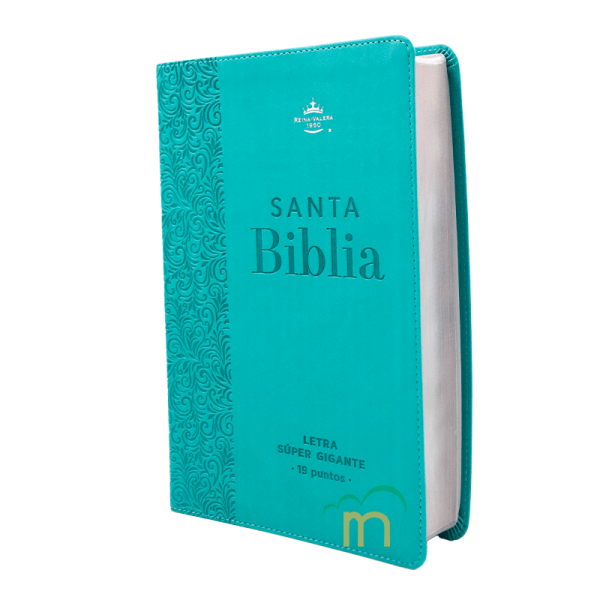 Biblia Éfeso grande letra súpergigante RVR60 - Turquesa floral - Image 2