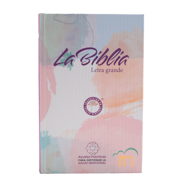 Biblia Mediana Salud Emocional TLA - Letra Grande - Tapa Dura - Blanco Lila