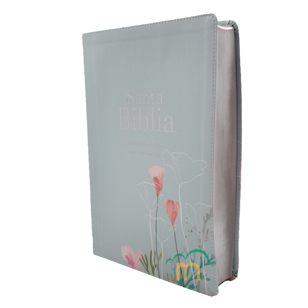 Biblia grande letra súper gigante Menta RVR60 - Símil Piel