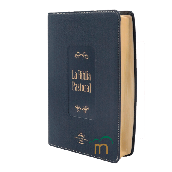 Biblia Pastoral RVR60 Mediana - Letra Grande - Imitación Piel Azul - Image 2