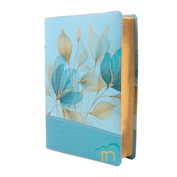 Biblia de la mujer conforme al corazón de Dios RVR60 - Pétalos azul - Image 2