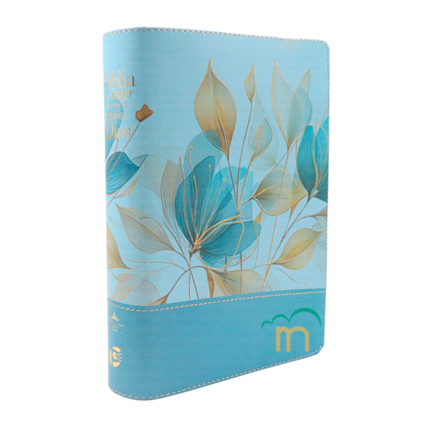 Biblia de la mujer conforme al corazón de Dios RVR60 - Pétalos azul - Image 3