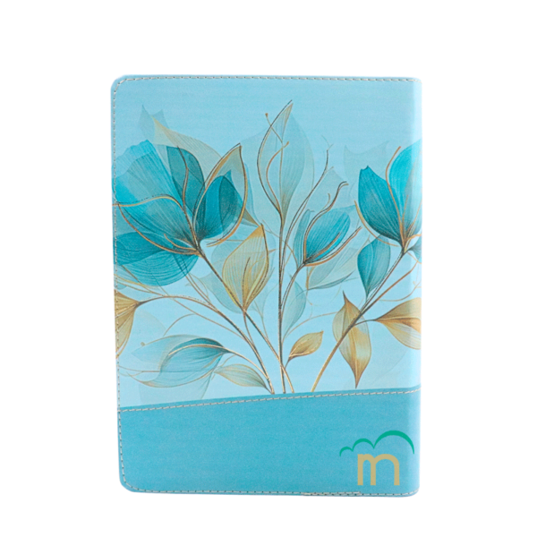 Biblia de la mujer conforme al corazón de Dios RVR60 - Pétalos azul - Image 4