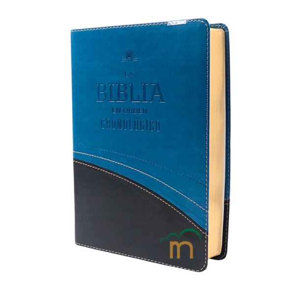 Biblia en orden cronológico RVR60 - Imitación Piel - Duo azul/negro - Image 2