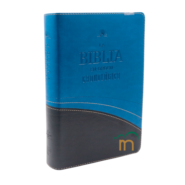 Biblia en orden cronológico RVR60 - Imitación Piel - Duo azul/negro - Image 3