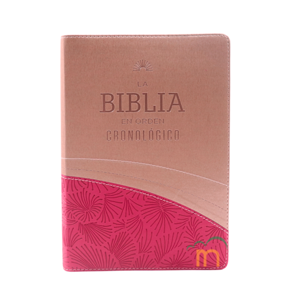 Biblia en orden cronológico RVR60 - Imitación Piel - Duo rosa/pastel