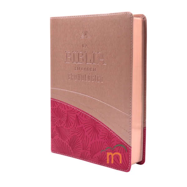 Biblia en orden cronológico RVR60 - Imitación Piel - Duo rosa/pastel - Image 2