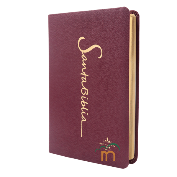 Biblia mediana letra grande RVR60 - Imitación Piel - Vino fuerte cursiva - Image 2