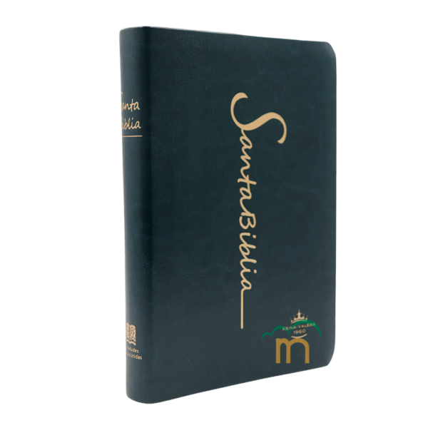 Biblia mediana letra grande RVR60 - Imitación Piel - Verde oscuro cursiva - Image 3