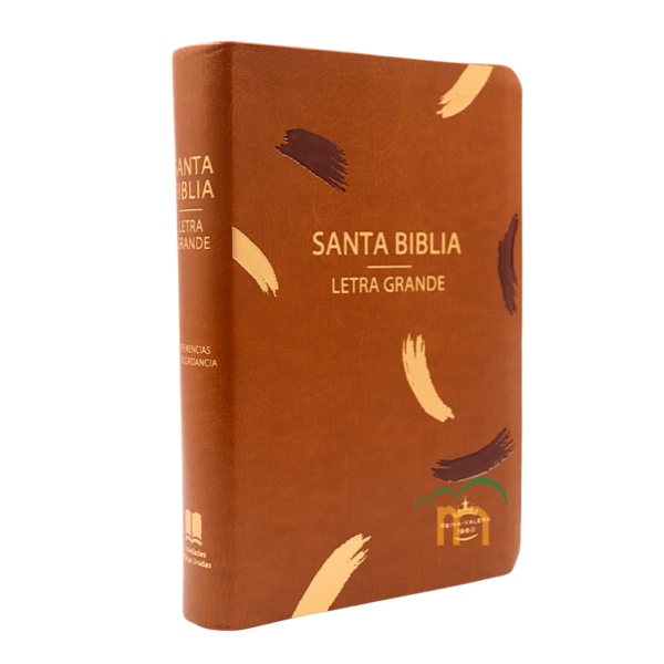 Biblia mediana letra grande RVR60 - Imitación Piel - Café líneas - Image 3