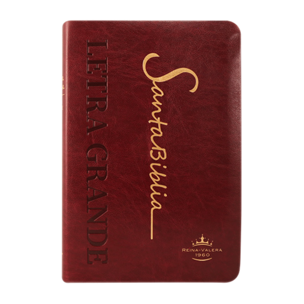 Biblia mediana letra grande RVR60 - Imitación Piel - Vino cursiva