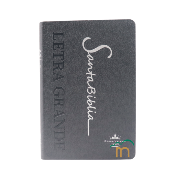 Biblia mediana letra grande RVR60 - Imitación Piel - Gris cursiva