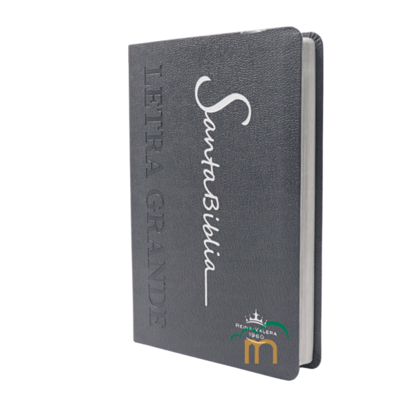 Biblia mediana letra grande RVR60 - Imitación Piel - Gris cursiva - Image 2