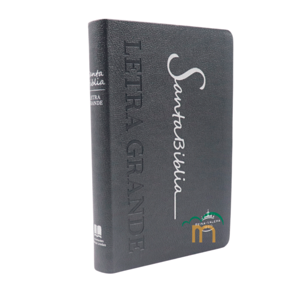 Biblia mediana letra grande RVR60 - Imitación Piel - Gris cursiva - Image 3