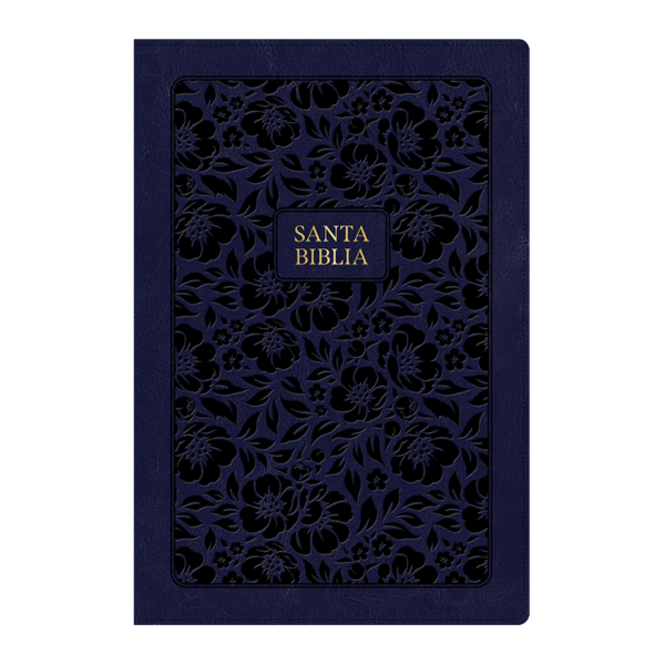 Biblia manual letra grande RVR60 - Símil piel - Azul marino