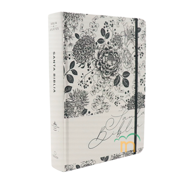 Biblia de apuntes RVR60 - Blanco negro flores - Tapa dura - Image 3