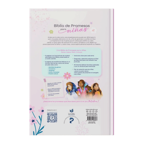 Biblia de promesas para niñas NTV - Rosa - Tapa dura - Image 2