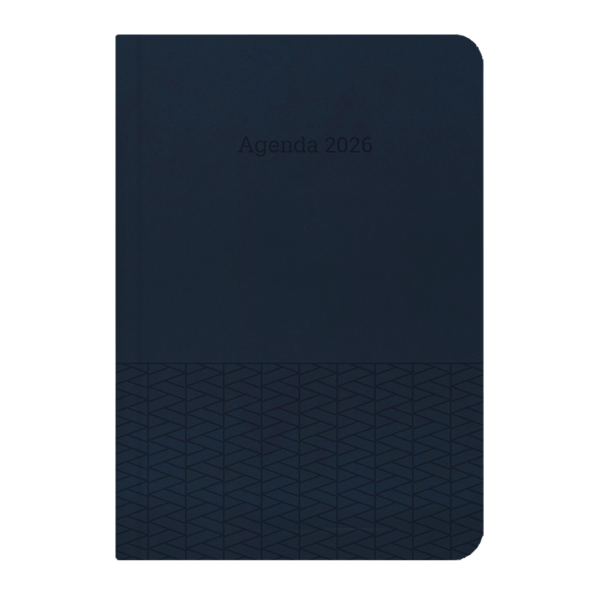 Agenda 2026 Hombres azul - Imitación piel